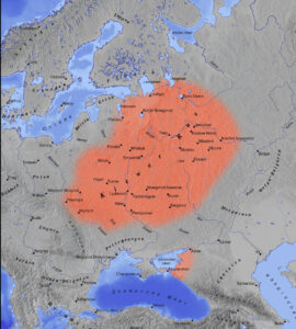 Das Gebiet der "Kiewer Rus". Bild (Ausschnitt): Maksim/ CC BY-SA 3.0 https://creativecommons.org/licenses/by-sa/3.0/deed.en